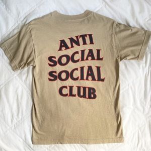 Anti Social Social Club Tee in Tan brown